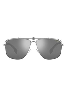 61MM Mirrored Metal Sunglasses