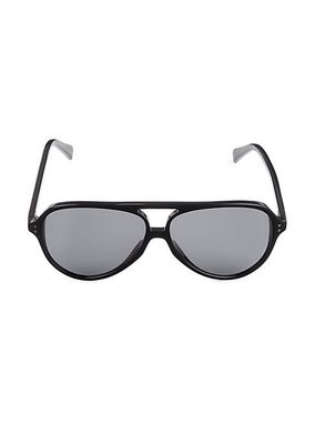 61MM Plastic Aviator Sunglasses