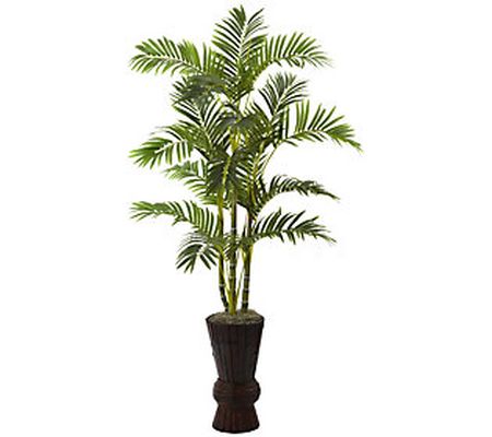 62" Areca Tree with Decorative Planter by Nearl y Natural