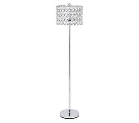 62" Round Shade Crystal Glam Floor Lamp