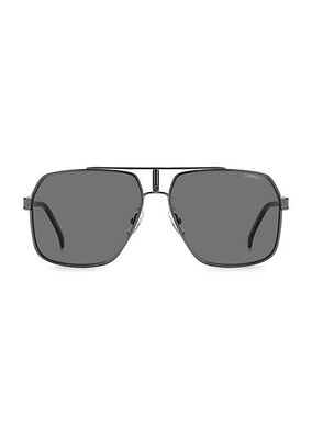 62MM Metal Geometric Sunglasses