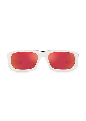 63MM Linea Rossa Mirrored Nylon Sunglasses