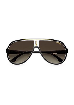 64MM Plastic Aviator Sunglasses