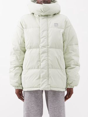 66 North - Dyngja Hooded Quilted Down Ski Jacket - Womens - Light Green