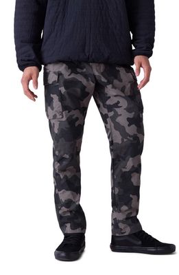 686 All Time Camo Print Stretch Cotton Cargo Pants in Grey Camo