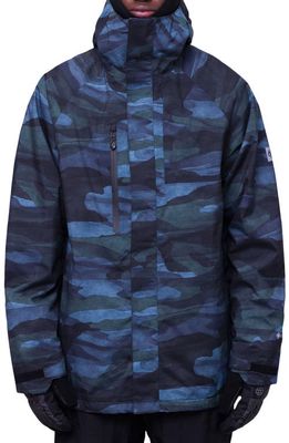 686 Core Gore-Tex Windproof & Waterproof Packable Jacket in Steel Blue Waterland Camo