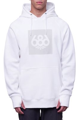 686 Knockout Logo Graphic Hoodie in White