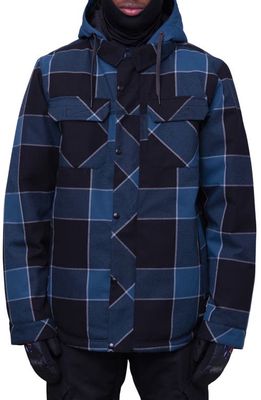 686 Woodland Plaid Insulated Jacket in Orion Blue Plaid