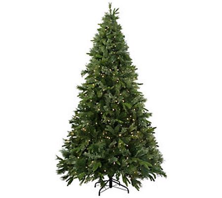 7.5' Ashcroft Cashmere Pine Xmas Tree - Clear D ura-Lit Lights