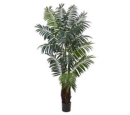 7.5' Bulb Areca Palm Tree  by Nearly Natural