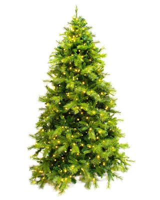 7.5' Mixed Pine Prelit Glow Warm White LED Christmas Tree