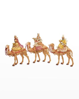 7.5" Scale 3-Piece Set Wise Men Kings On Camels Nativity Figures