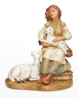 7.5" Scale Nahome, Shepherdess Sitting Nativity Figure