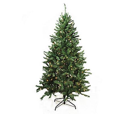 7.5' Slim Traditional Mixed Pine Christmas Tree - Clear Lights