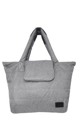 7 A. M. Enfant Capri Quilted Diaper Tote in Heather Grey