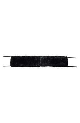 7 A. M. Enfant Marquee Canopy Faux Fur Canopy Trim in Black