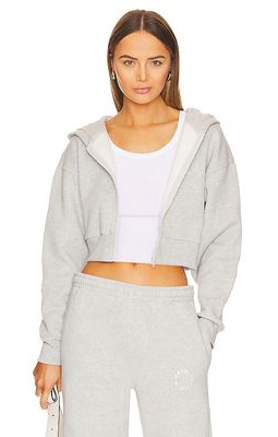 7 Days Active Organic Cropped Hoodie in Grey