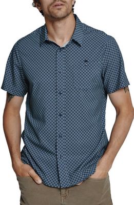 7 Diamonds Avalon Short Sleeve Button-Up Shirt in Teal