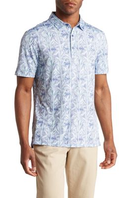 7 Diamonds Ceres Short Sleeve Stretch Button-Up Shirt in Blue