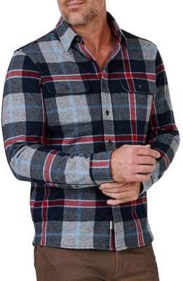 7 Diamonds Generation Stretch Plaid Button-Up Shirt in Natural