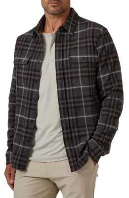 7 Diamonds Generations Plaid Button-Up Shirt in Charcoal