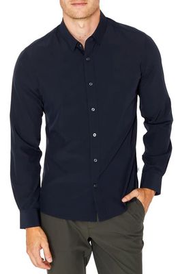 7 Diamonds Liberty Solid Performance Button-Up Shirt in Navy