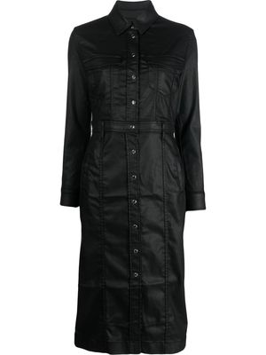 7 For All Mankind Abi coated shirtdress - Black