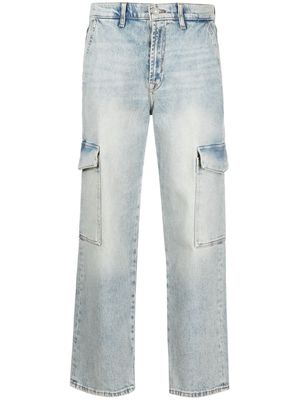 7 For All Mankind Cargo Logan high-rise cropped jeans - Blue