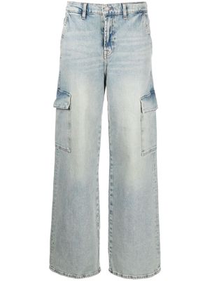 7 For All Mankind Cargo Scout high-rise wide-leg jeans - Blue