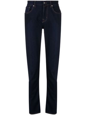 7 For All Mankind contrast-stitching straight-leg jeans - Blue