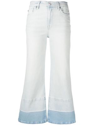 7 For All Mankind contrasting hem flared jeans - Blue