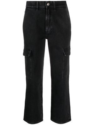 7 For All Mankind cropped cargo-pocket jeans - Black