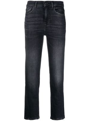 7 For All Mankind cropped flared jeans - Black
