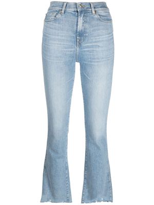 7 For All Mankind cropped flared-leg jeans - Blue