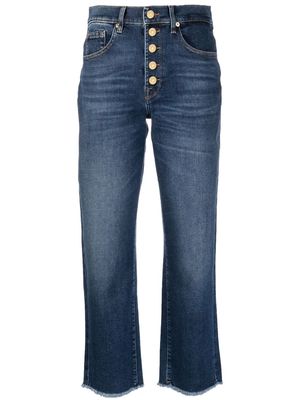 7 For All Mankind cropped straight-leg jeans - Blue