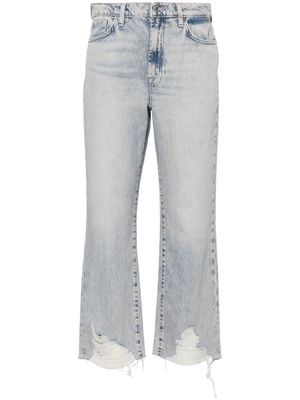 7 For All Mankind distressed cotton cropped jeans - Blue