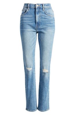 7 For All Mankind Easy Slim Distressed Straight Leg Jeans in Chamberlain