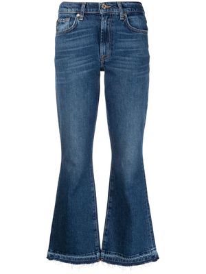 7 For All Mankind flared cropped-leg jeans - Blue