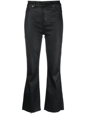 7 For All Mankind flared-leg cropped trousers - Black