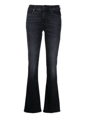 7 For All Mankind high-rise flared jeans - Black