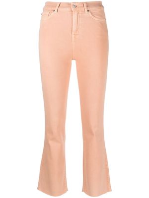 7 For All Mankind high-waist cropped jeans - Orange