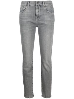 7 For All Mankind high-waisted skinny jeans - Grey