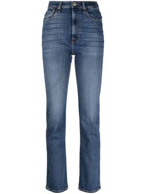 7 For All Mankind high-waisted slim-legged trousers - Blue