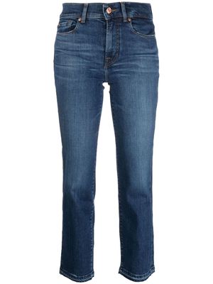 7 For All Mankind Illusion slim-fit cropped jeans - Blue