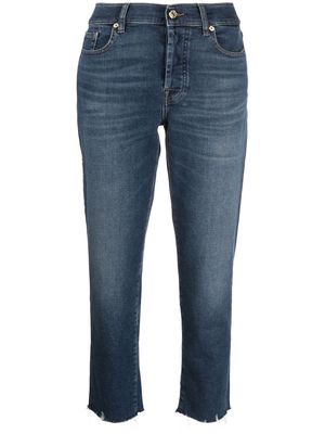 7 For All Mankind Josefina high-rise cropped jeans - Blue