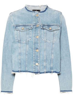 7 For All Mankind Koko frayed denim jacket - Blue