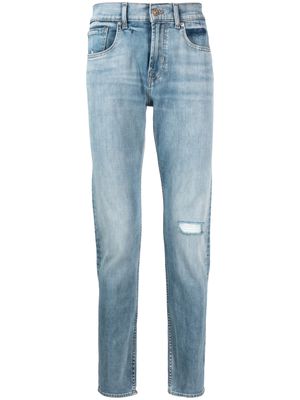 7 For All Mankind light-wash distressed jeans - Blue