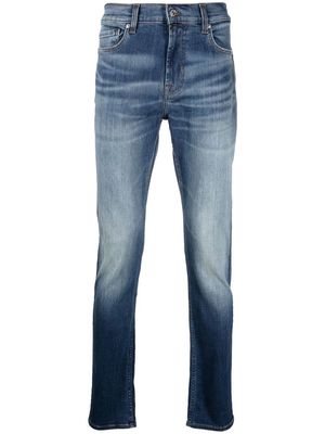 7 For All Mankind light-wash slim-cut jeans - Blue