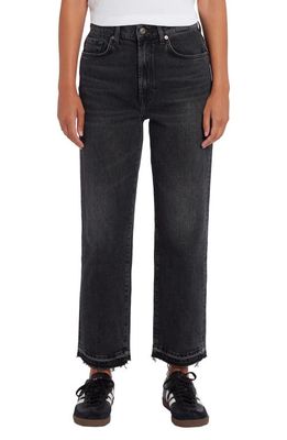 7 For All Mankind Logan Release Hem High Waist Ankle Stovepipe Jeans in Licorice
