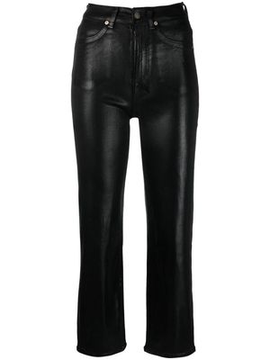 7 For All Mankind Logan Stovepipe cropped trousers - Black